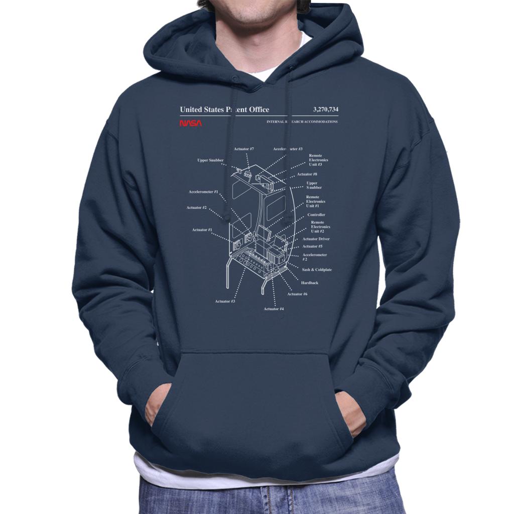 NASA Internal Research Accommodations Blueprint Men's Hooded Sweatshirt-ALL + EVERY