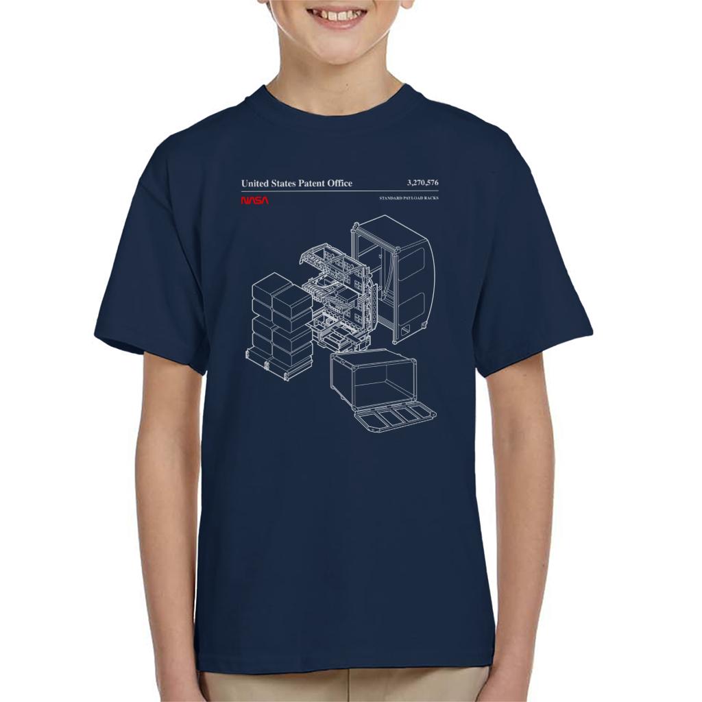 NASA Standard Payload Racks Blueprint Kids T-Shirt-ALL + EVERY