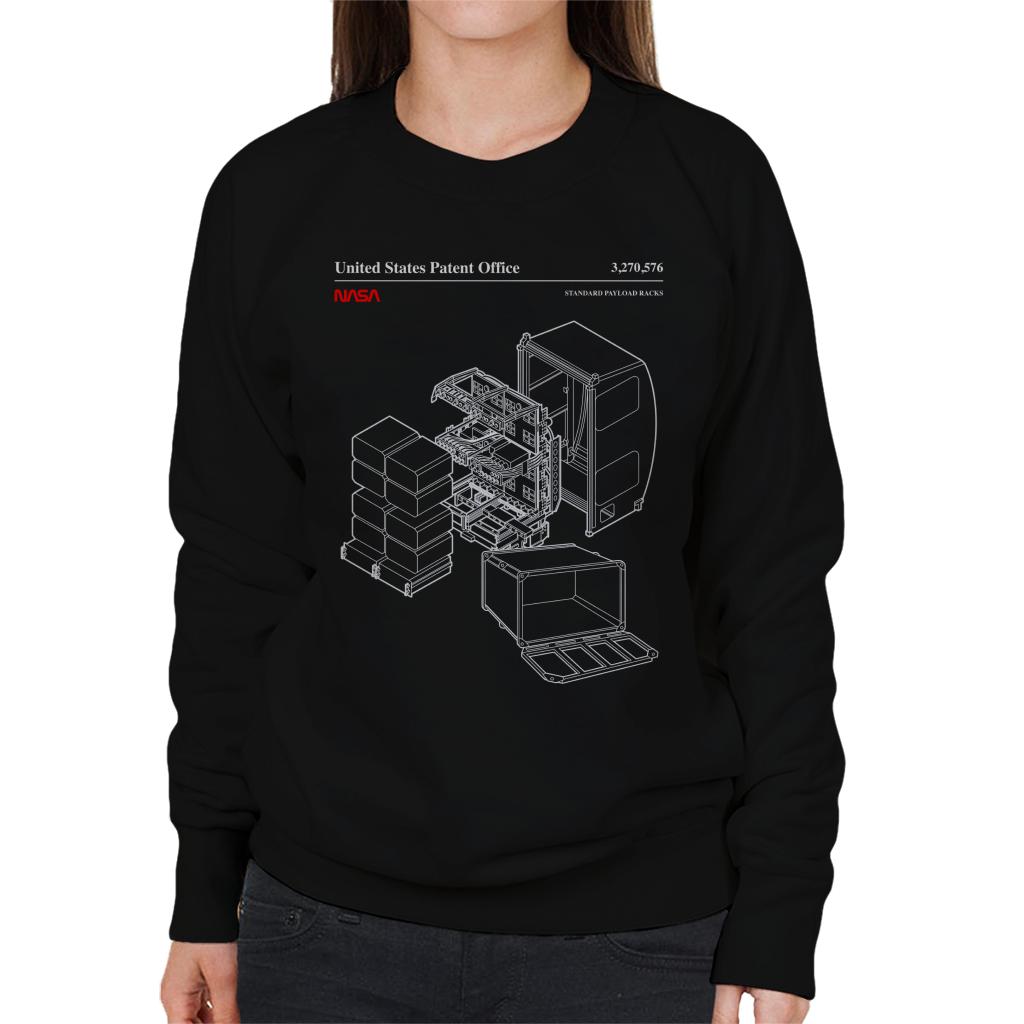 NASA Standard Payload Racks Blueprint Women's Sweatshirt-ALL + EVERY