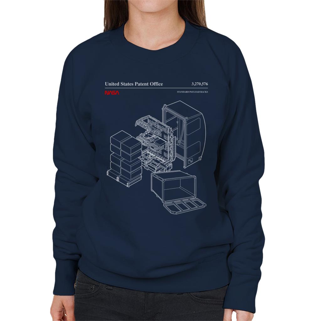 NASA Standard Payload Racks Blueprint Women's Sweatshirt-ALL + EVERY