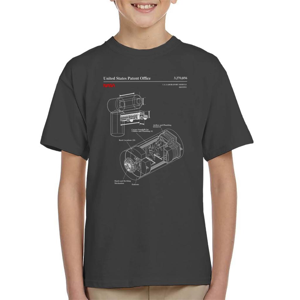 NASA US Laboratory Module Destiny Blueprint Kids T-Shirt-ALL + EVERY