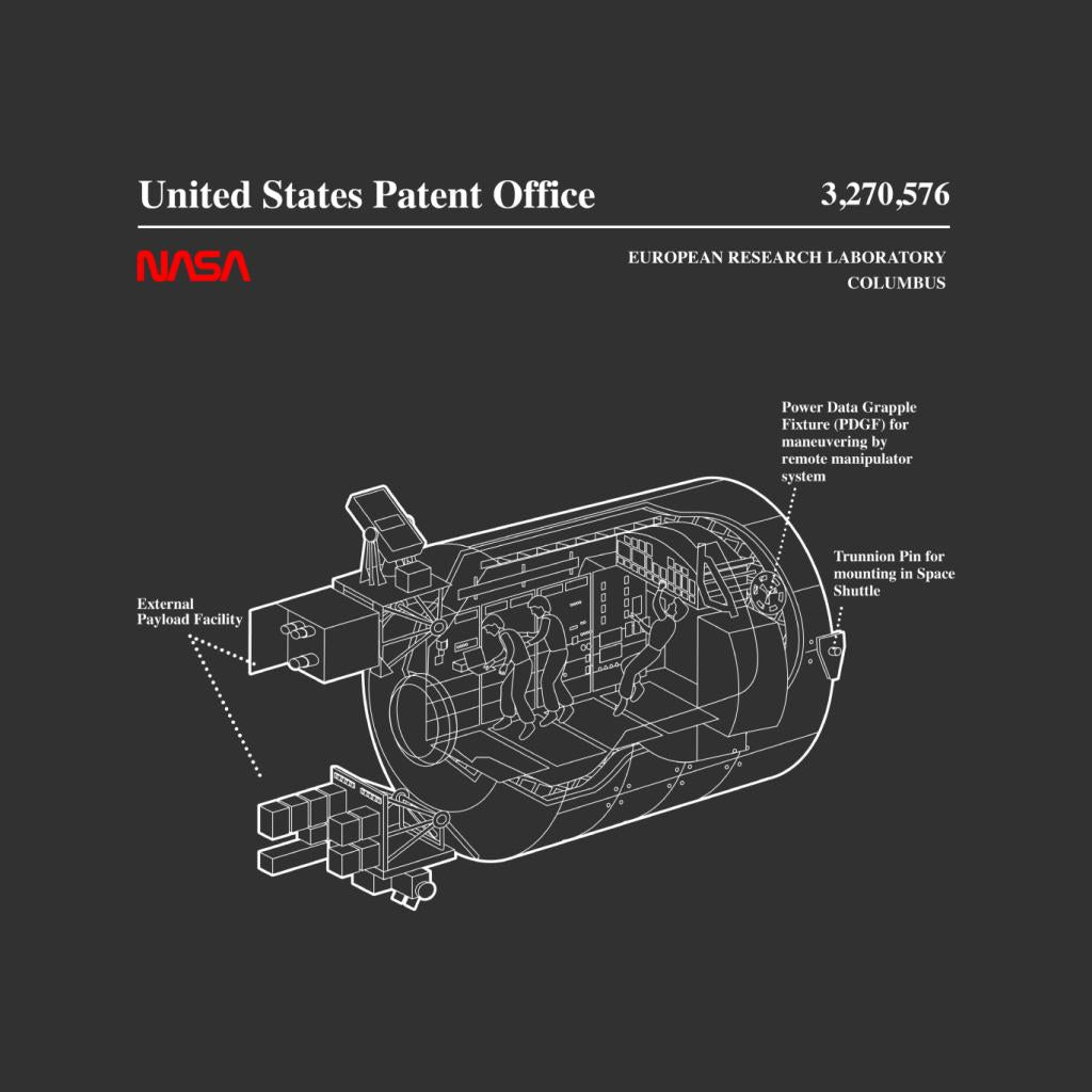 NASA European Research Laboratory Columbus Blueprint Women's T-Shirt-ALL + EVERY