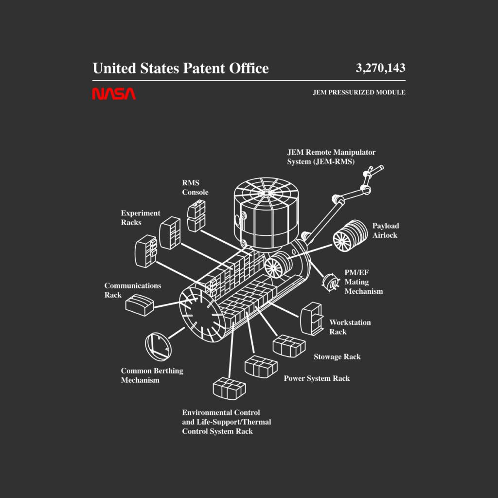 NASA JEM Pressurized Module Blueprint Kids T-Shirt-ALL + EVERY