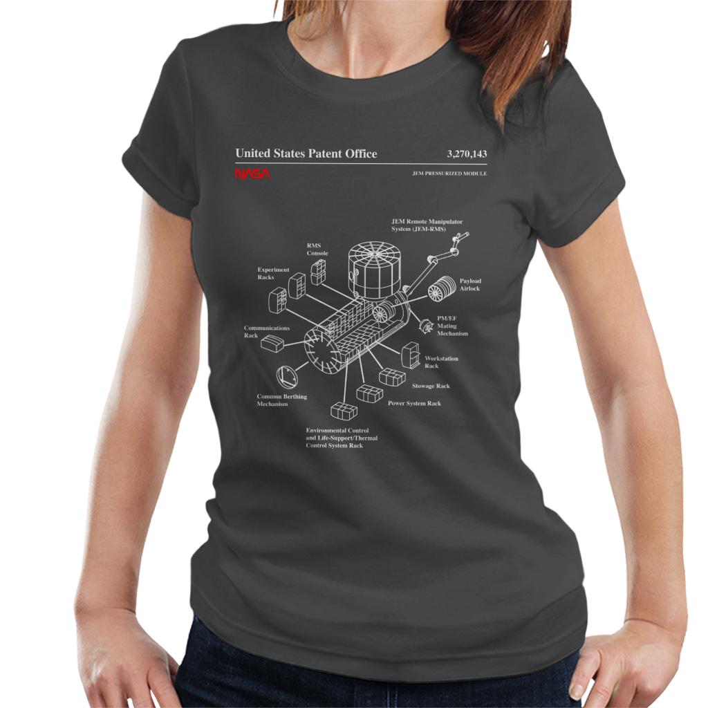 NASA JEM Pressurized Module Blueprint Women's T-Shirt-ALL + EVERY