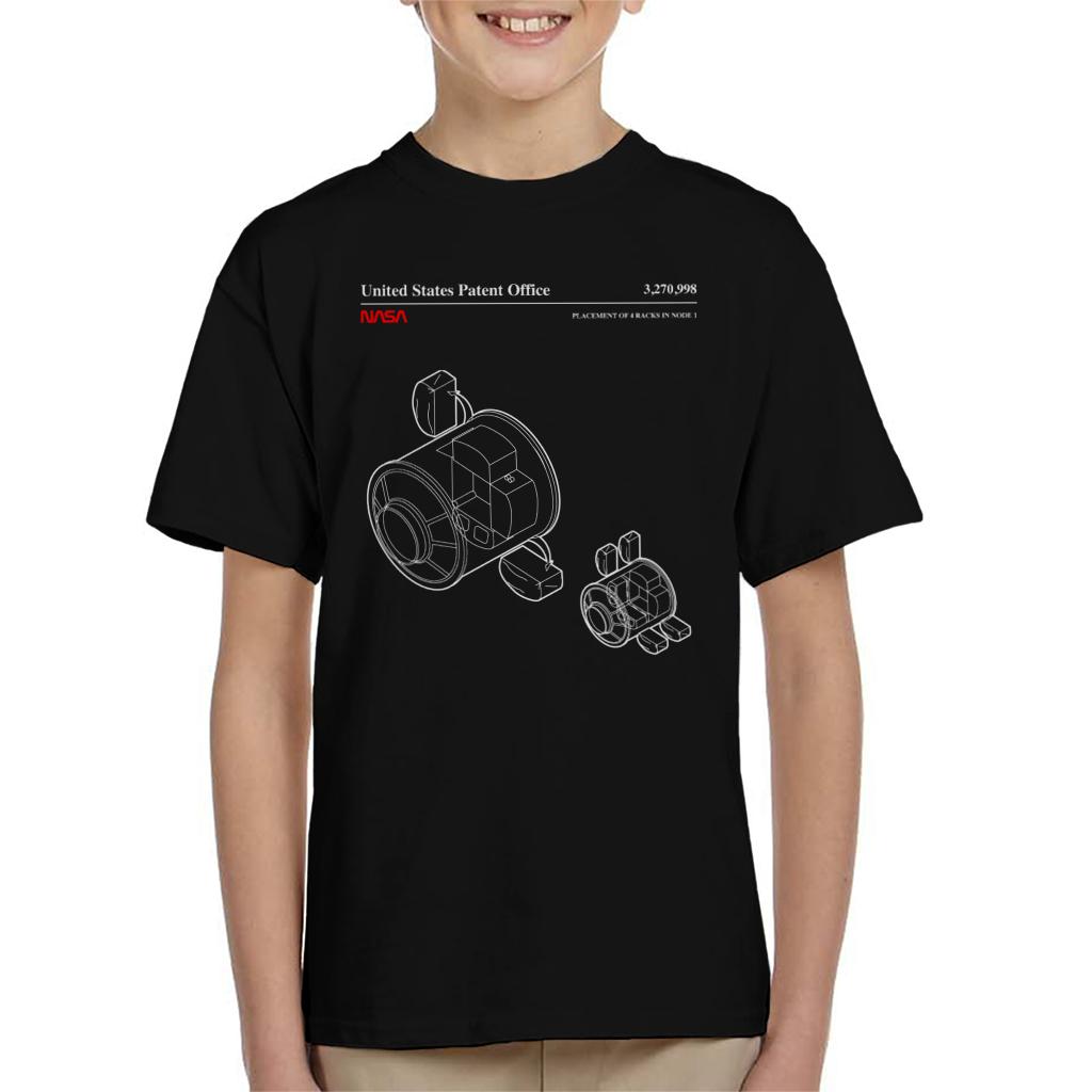 NASA Placement Of 4 Racks Node 1 Blueprint Kids T-Shirt-ALL + EVERY