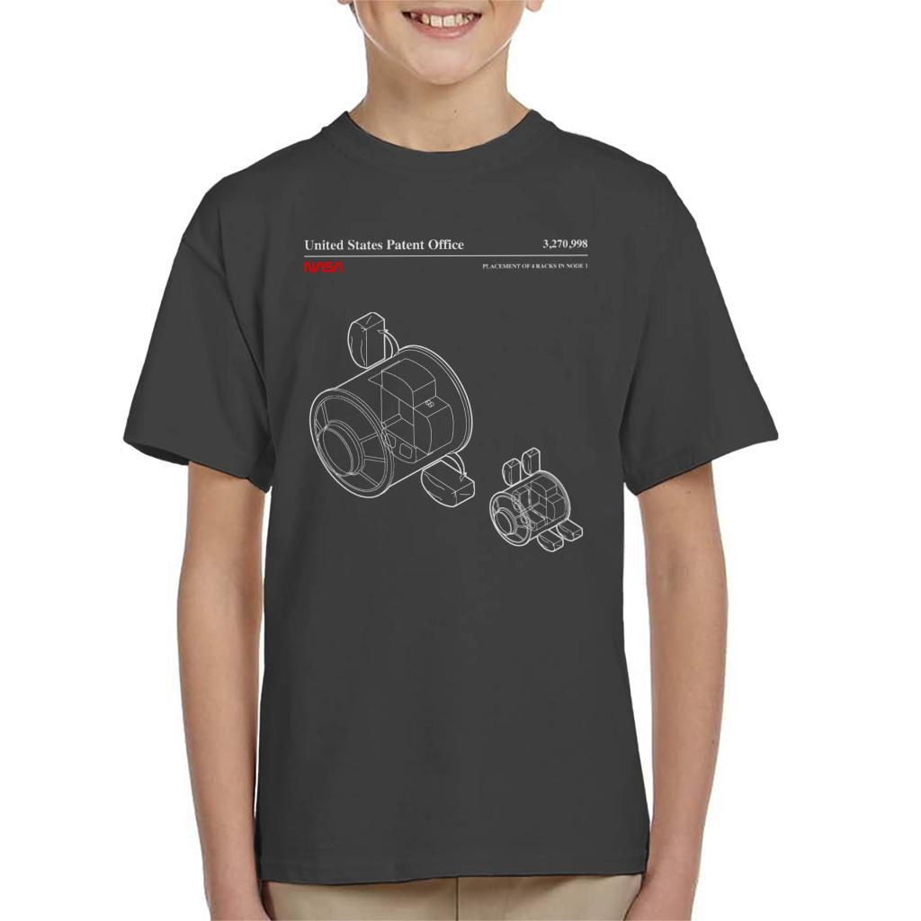 NASA Placement Of 4 Racks Node 1 Blueprint Kids T-Shirt-ALL + EVERY