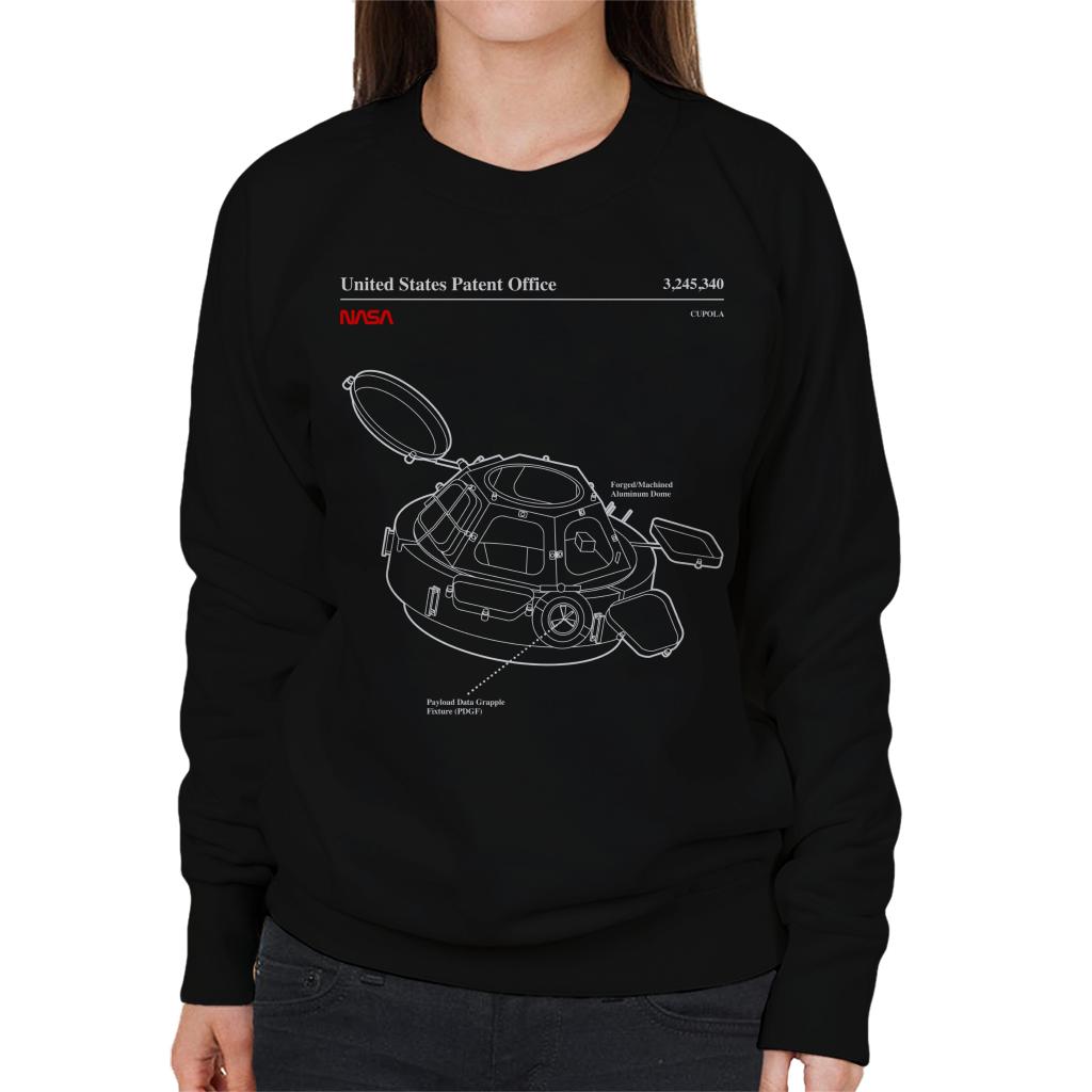 NASA Cupola Observation Hatch Blueprint Women's Sweatshirt-ALL + EVERY