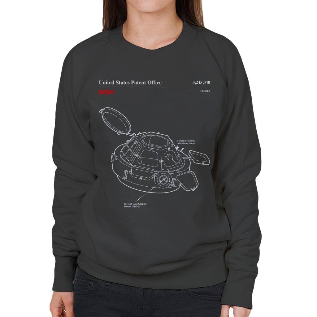 NASA Cupola Observation Hatch Blueprint Women's Sweatshirt-ALL + EVERY