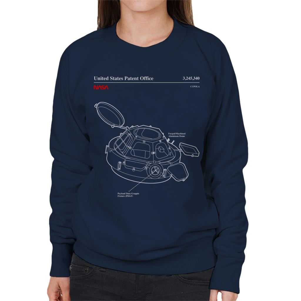 NASA Cupola Observation Hatch Blueprint Women's Sweatshirt-ALL + EVERY