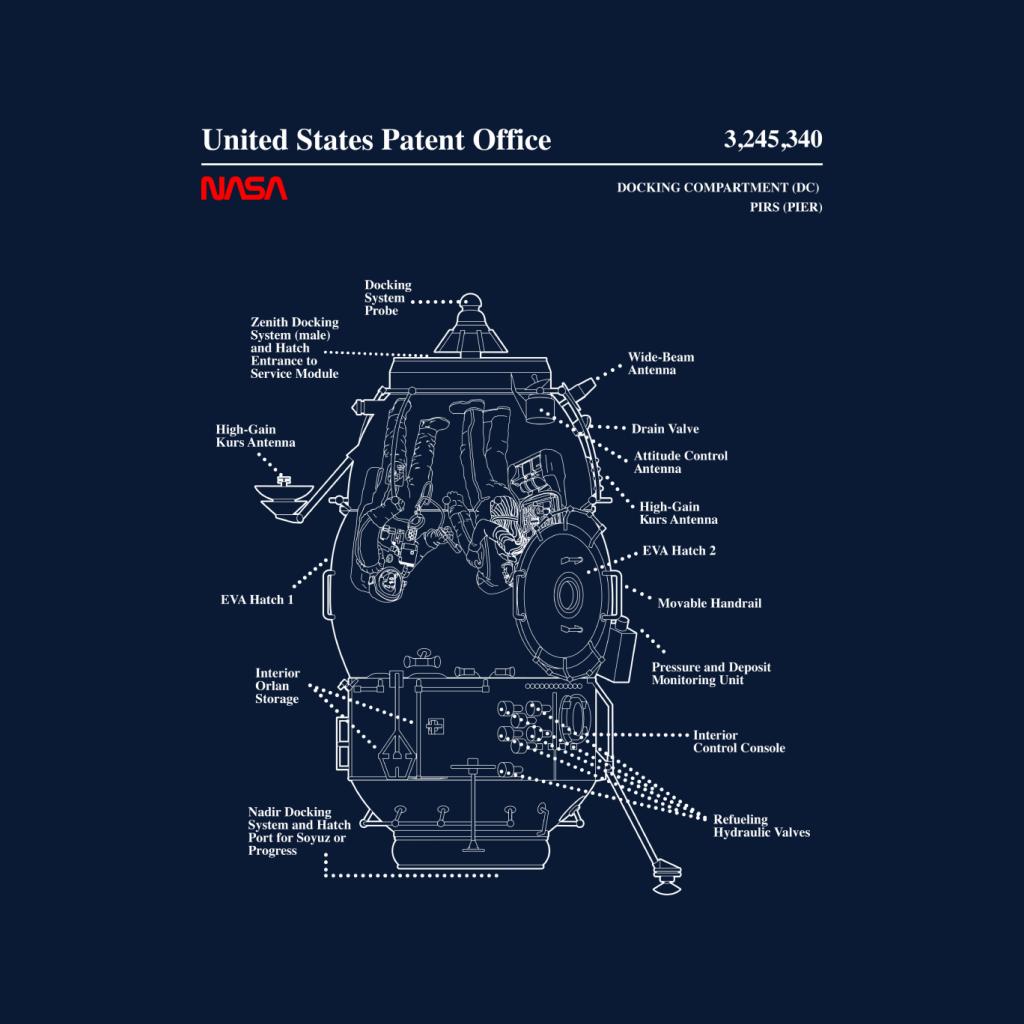 NASA Russian Docking Compartment Blueprint Men's Sweatshirt-ALL + EVERY