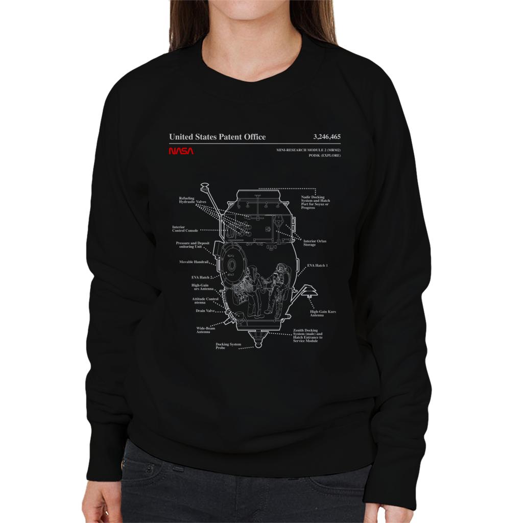 NASA Russian Mini Research Module 2 Blueprint Women's Sweatshirt-ALL + EVERY