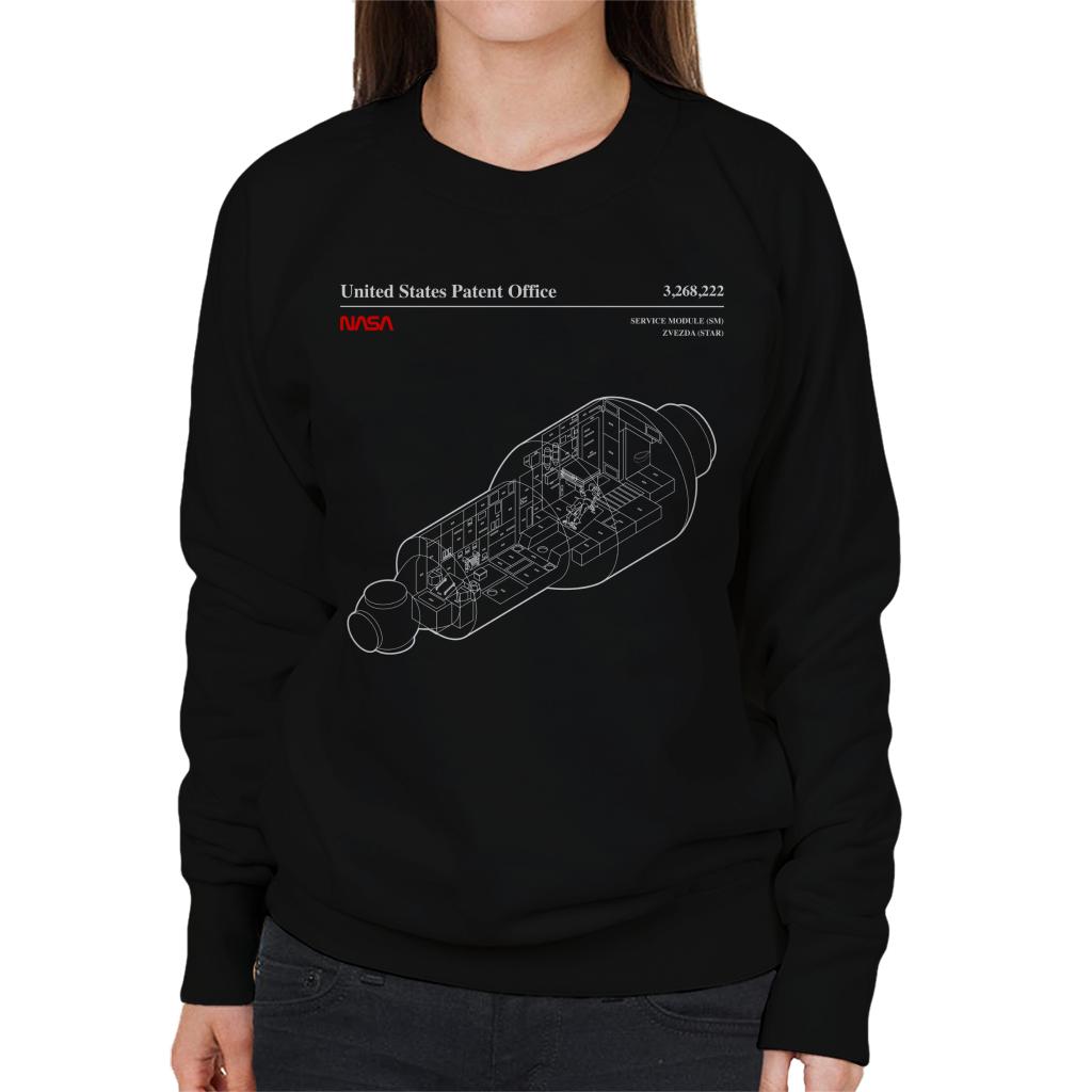 NASA Russian Service Module Blueprint Women's Sweatshirt-ALL + EVERY