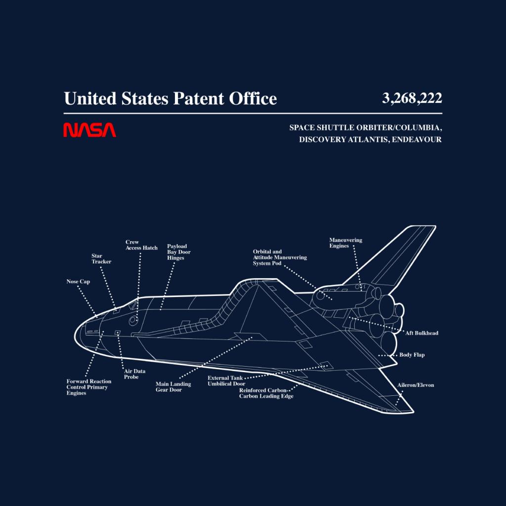 NASA Space Shuttle Orbiter Blueprint Men's Sweatshirt-ALL + EVERY