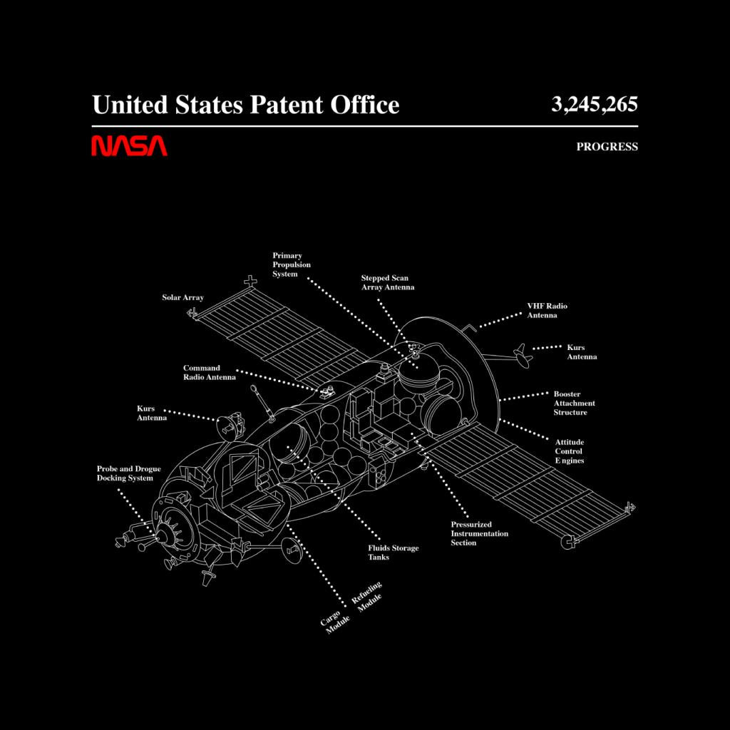 NASA Progress Russian Resupply Vehicle Blueprint Kids T-Shirt-ALL + EVERY