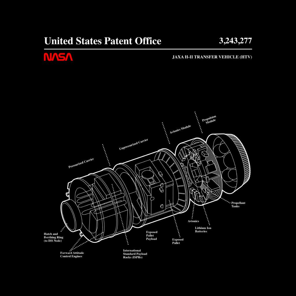 NASA JAXA H II Transfer Vehicle Blueprint Kids Hooded Sweatshirt-ALL + EVERY