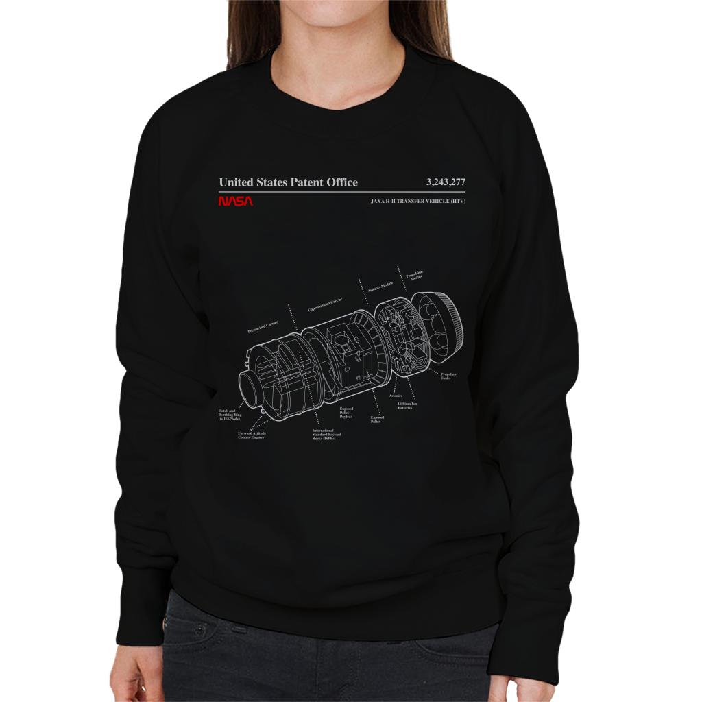 NASA JAXA H II Transfer Vehicle Blueprint Women's Sweatshirt-ALL + EVERY