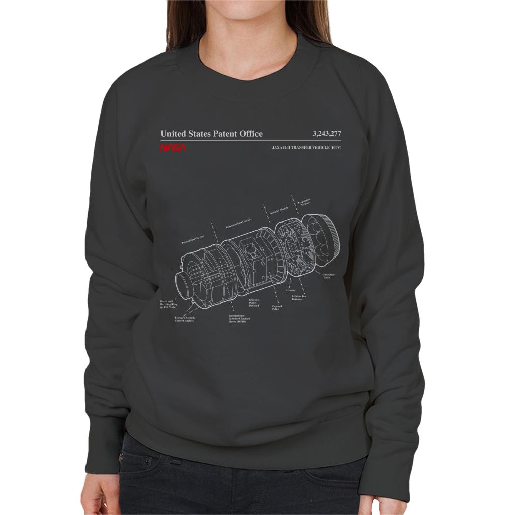 NASA JAXA H II Transfer Vehicle Blueprint Women's Sweatshirt-ALL + EVERY