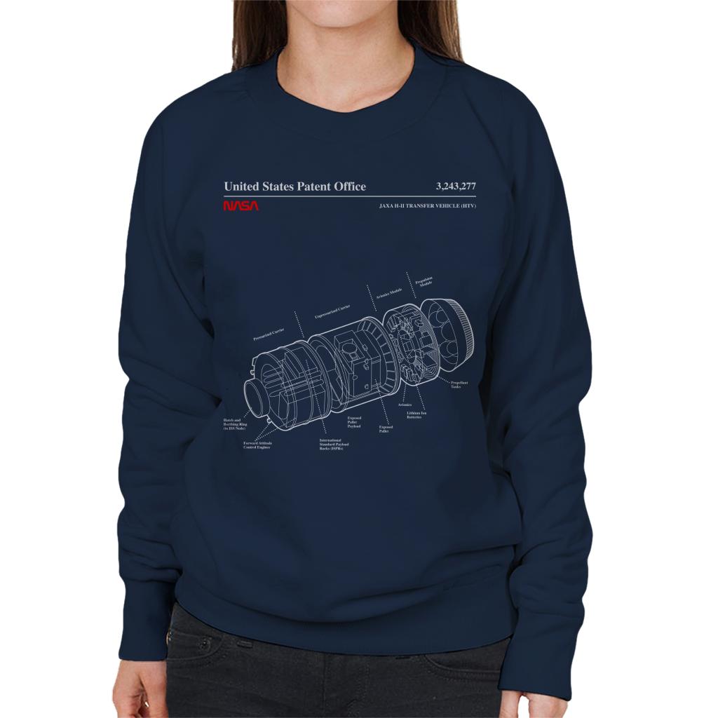 NASA JAXA H II Transfer Vehicle Blueprint Women's Sweatshirt-ALL + EVERY