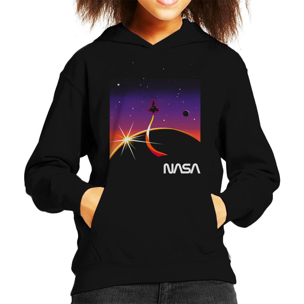 NASA Galactic Take Off Kids Hooded Sweatshirt-ALL + EVERY