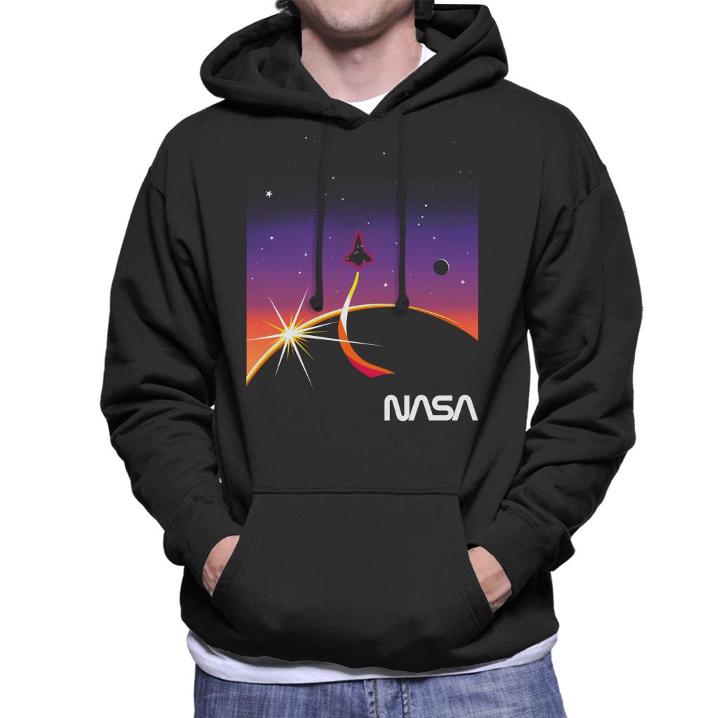 NASA Galactic Take Off Men's Hooded Sweatshirt-ALL + EVERY