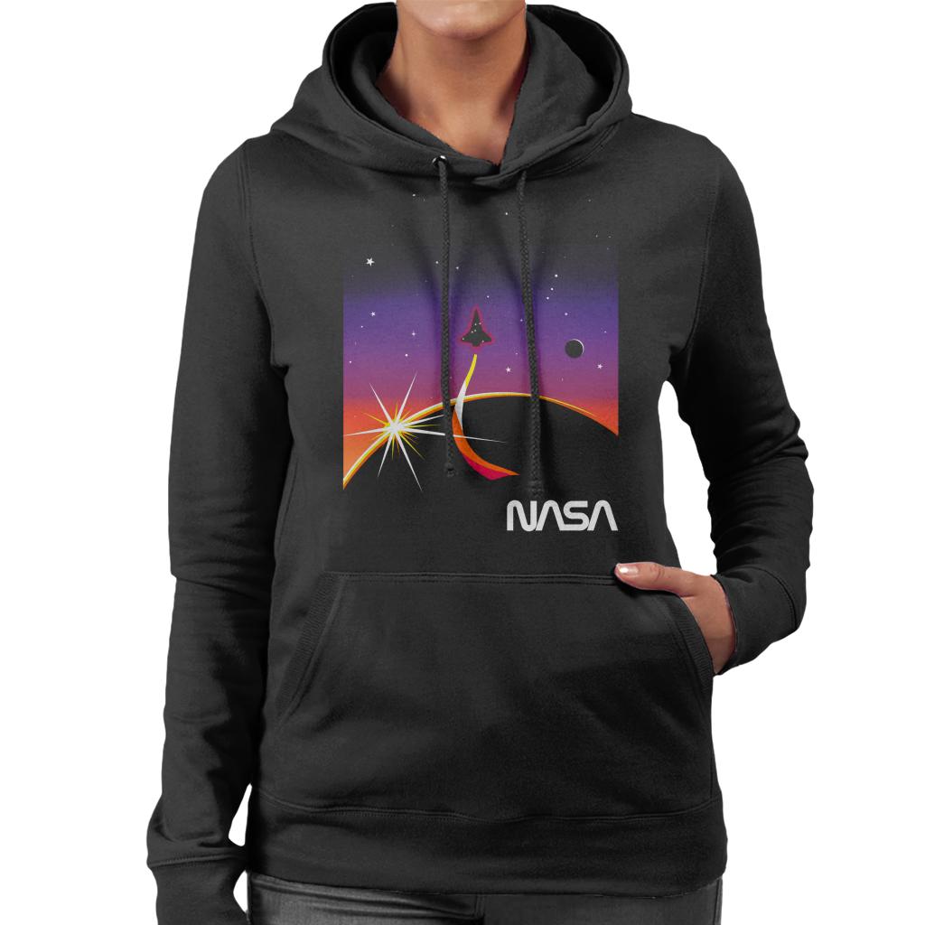 NASA Galactic Take Off Women's Hooded Sweatshirt-ALL + EVERY