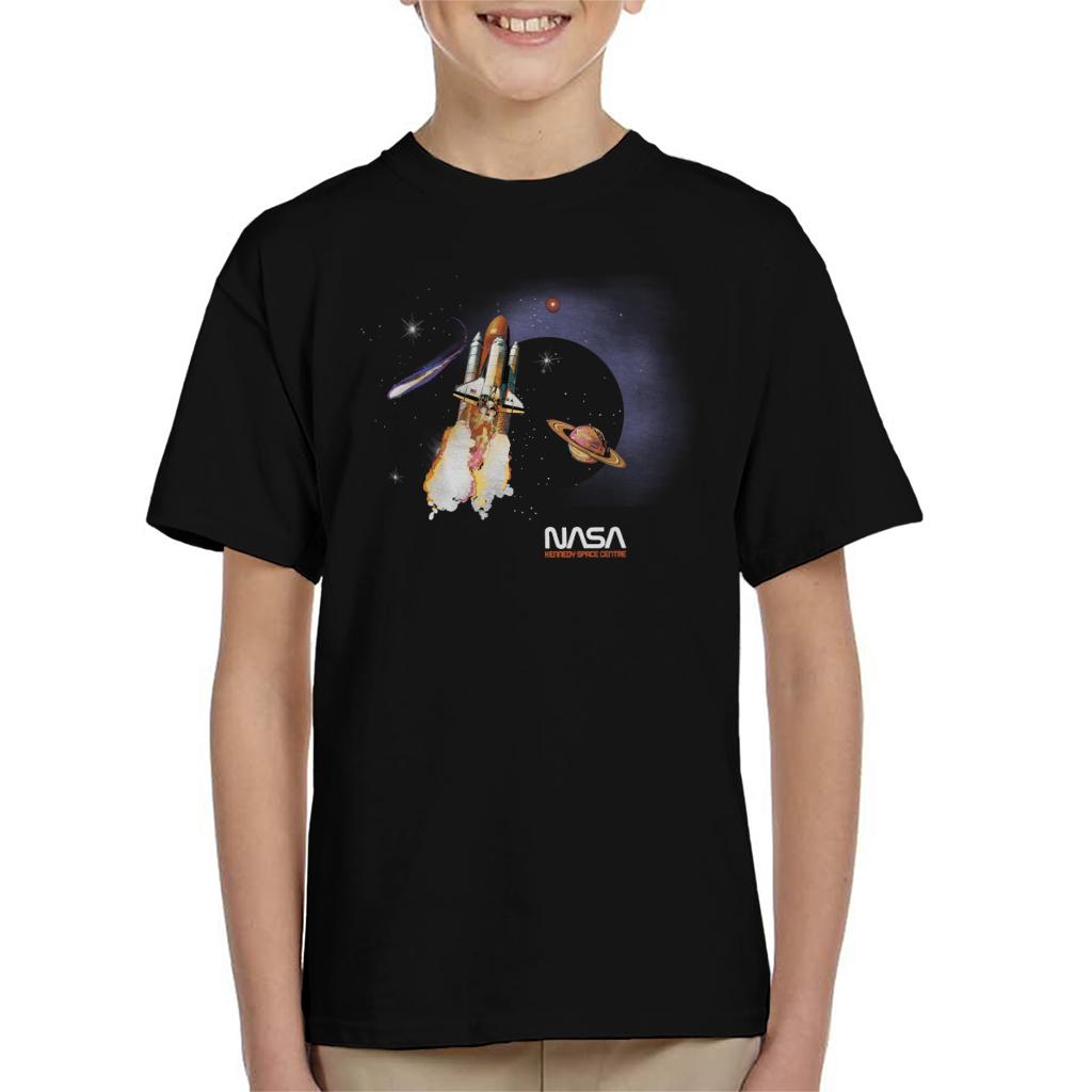 NASA Kennedy Space Centre Rocket Blast Kids T-Shirt-ALL + EVERY