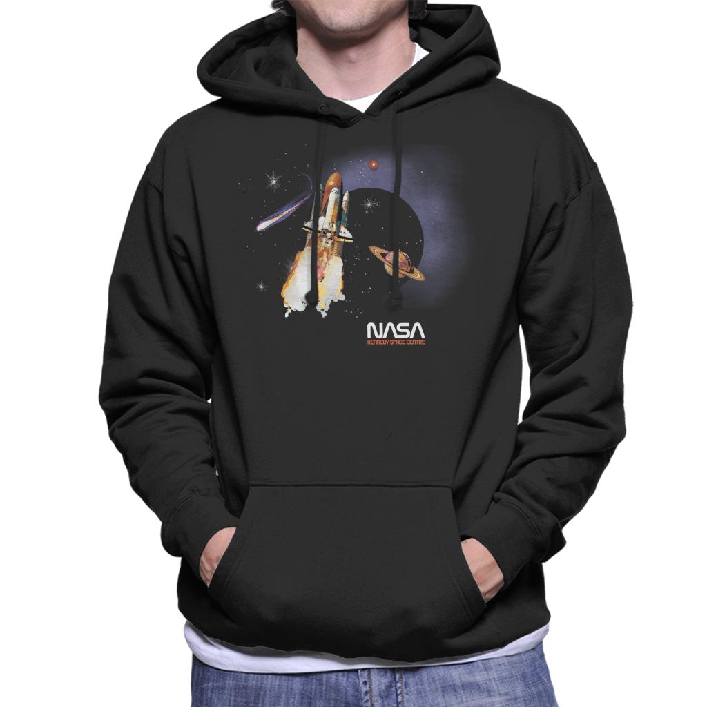 NASA Kennedy Space Centre Rocket Blast Men's Hooded Sweatshirt-ALL + EVERY