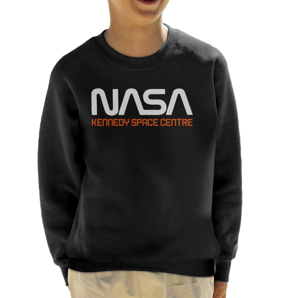 NASA Kennedy Space Centre Rocket Text Kids Sweatshirt-ALL + EVERY
