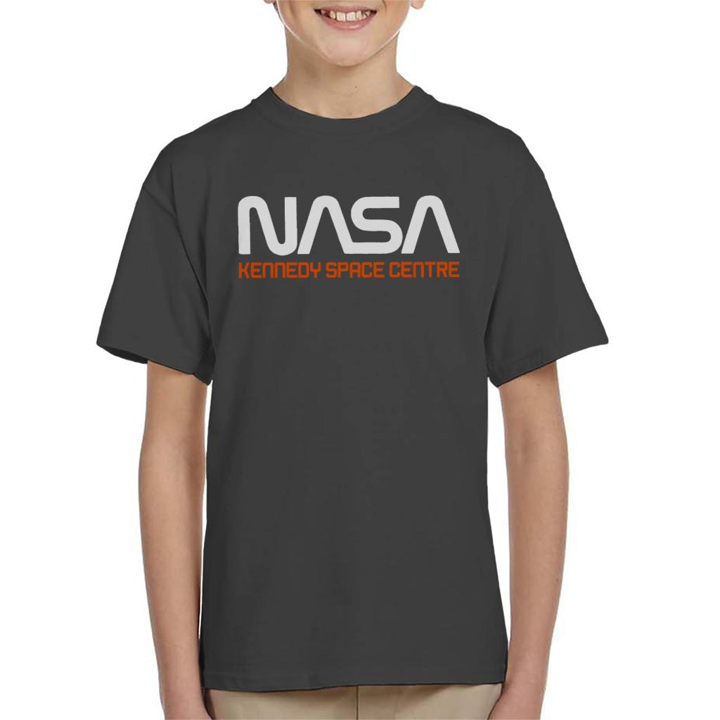 NASA Kennedy Space Centre Rocket Text Kids T-Shirt-ALL + EVERY