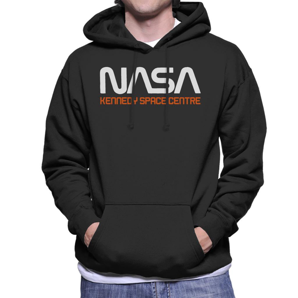 NASA Kennedy Space Centre Rocket Text Men's Hooded Sweatshirt-ALL + EVERY