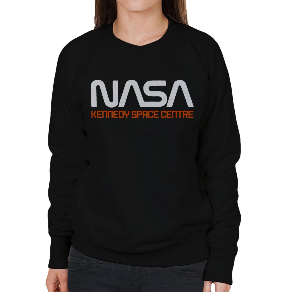 NASA Kennedy Space Centre Rocket Text Women's Sweatshirt-ALL + EVERY