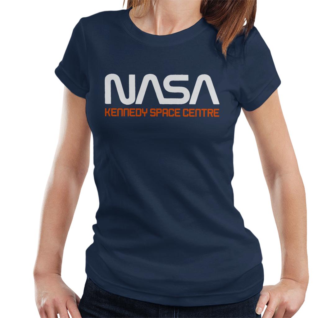 NASA Kennedy Space Centre Rocket Text Women's T-Shirt-ALL + EVERY