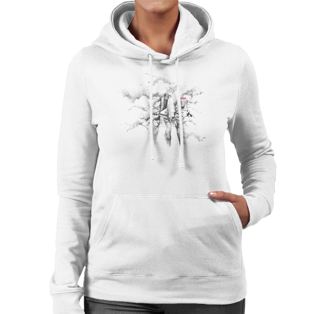 NASA Launch Beyond The Clouds Women's Hooded Sweatshirt-ALL + EVERY