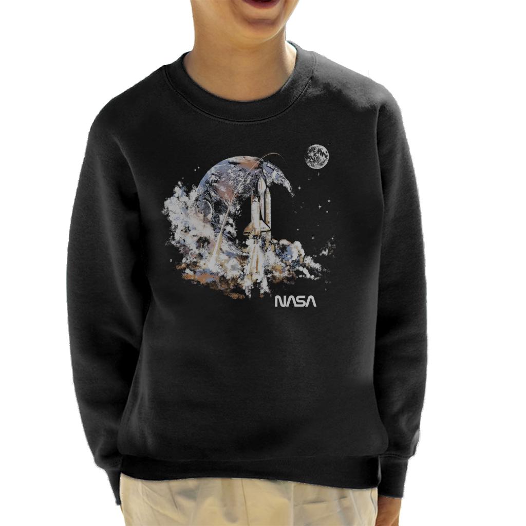 NASA Take Off Earth Montage Kids Sweatshirt-ALL + EVERY