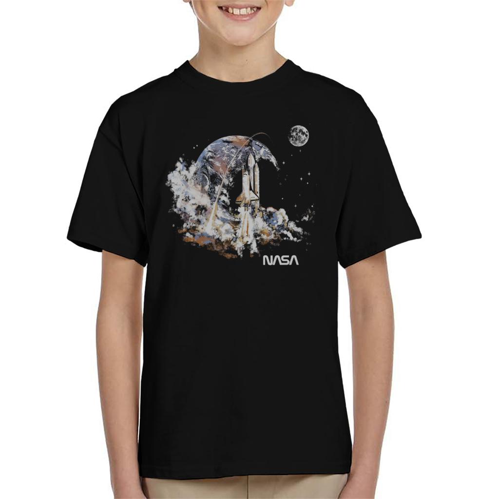 NASA Take Off Earth Montage Kids T-Shirt-ALL + EVERY