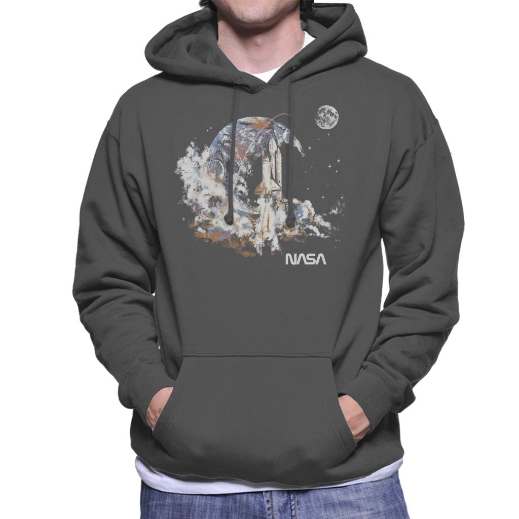 NASA Take Off Earth Montage Men's Hooded Sweatshirt-ALL + EVERY