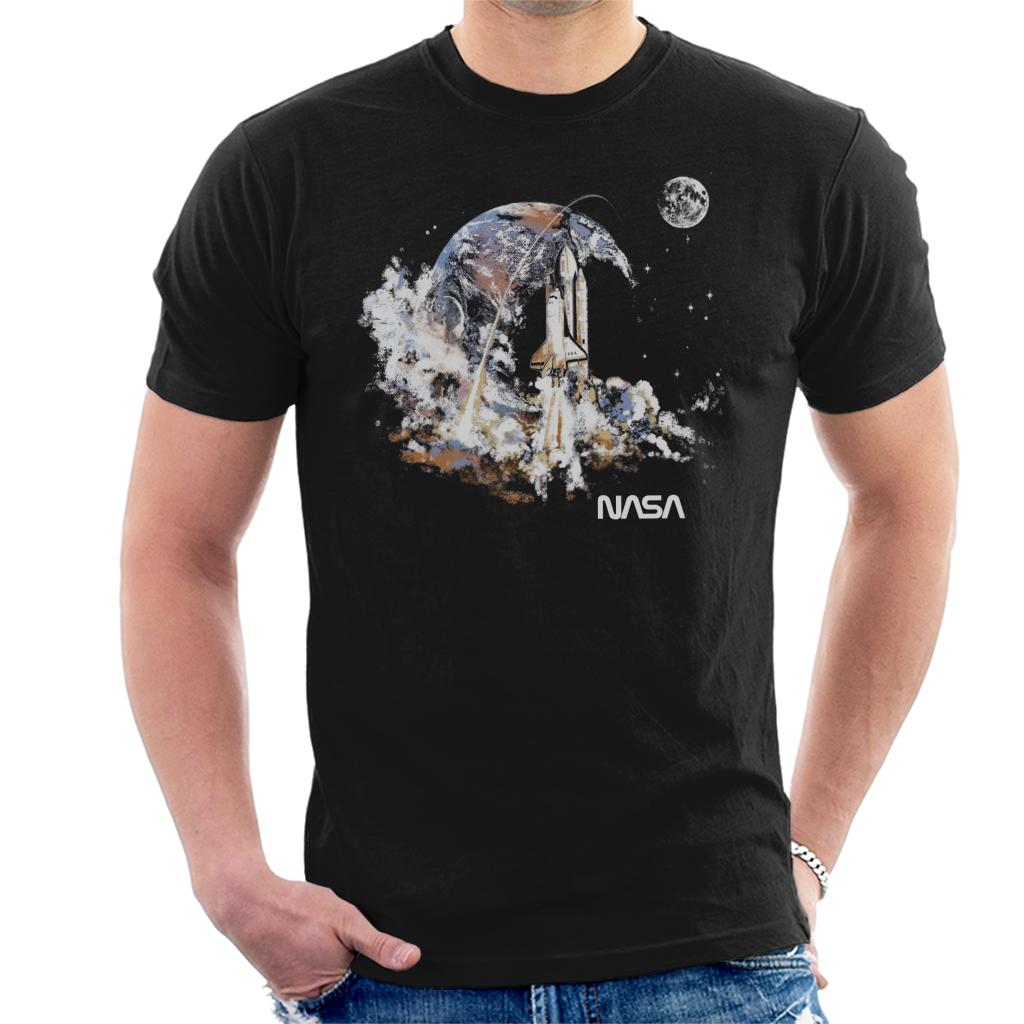 NASA Take Off Earth Montage Men's T-Shirt-ALL + EVERY