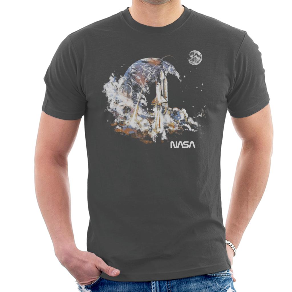 NASA Take Off Earth Montage Men's T-Shirt-ALL + EVERY