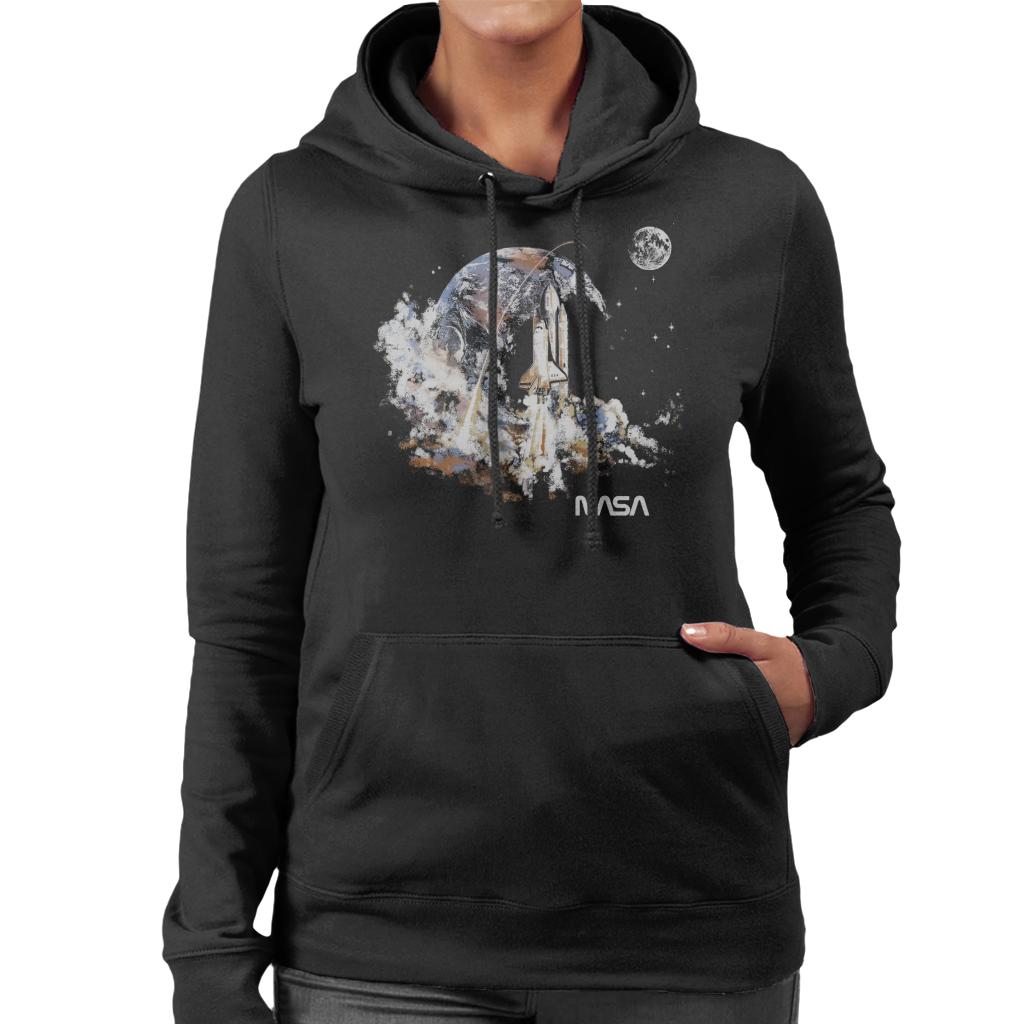 NASA Take Off Earth Montage Women's Hooded Sweatshirt-ALL + EVERY