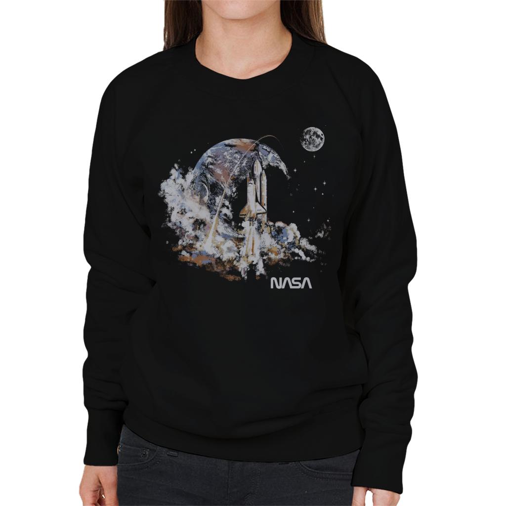 NASA Take Off Earth Montage Women's Sweatshirt-ALL + EVERY