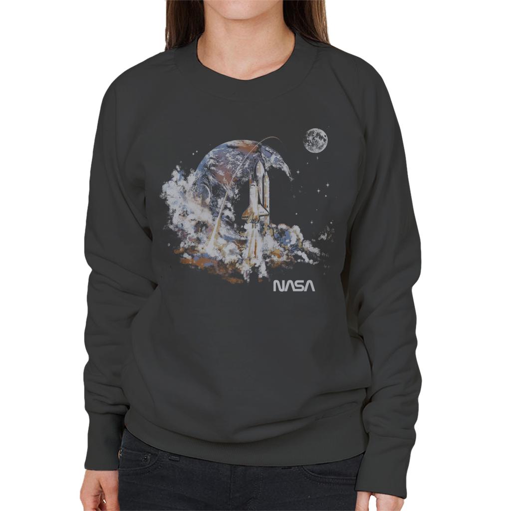 NASA Take Off Earth Montage Women's Sweatshirt-ALL + EVERY