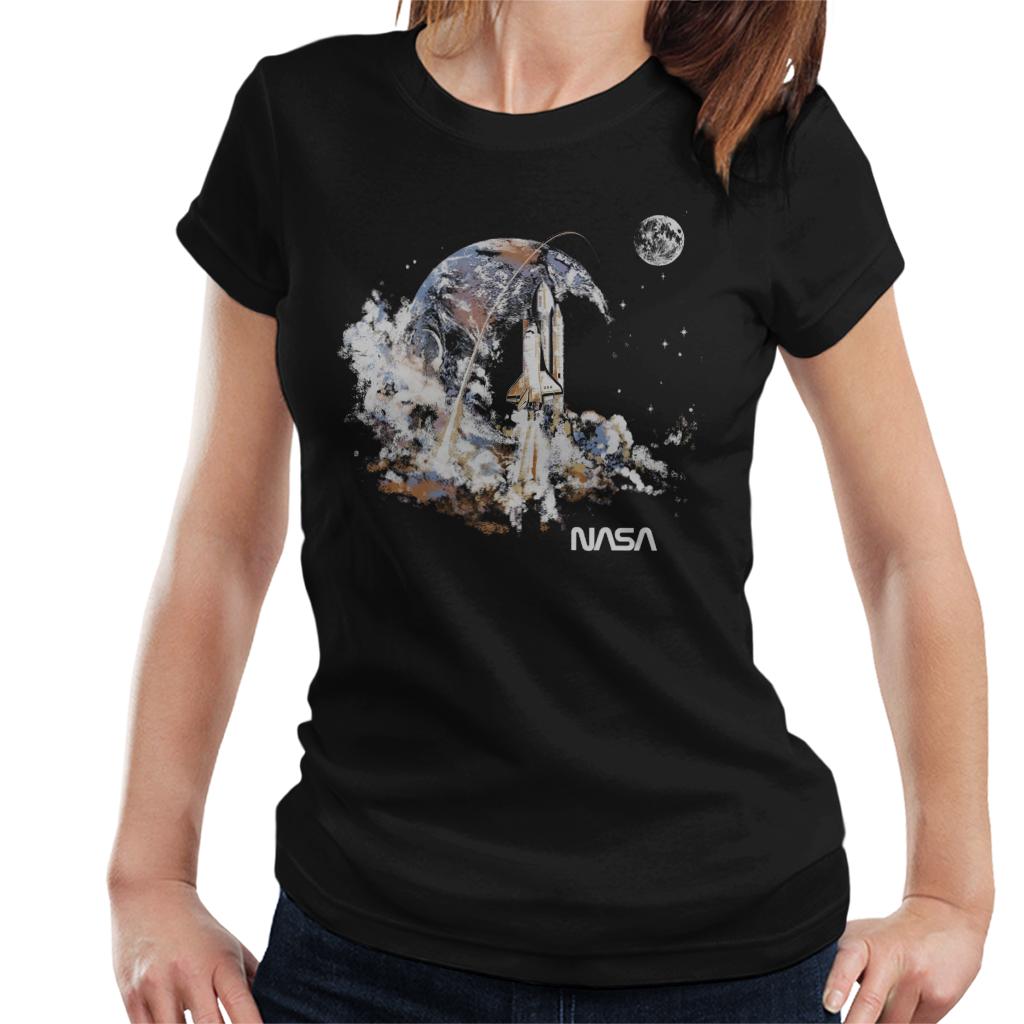 NASA Take Off Earth Montage Women's T-Shirt-ALL + EVERY