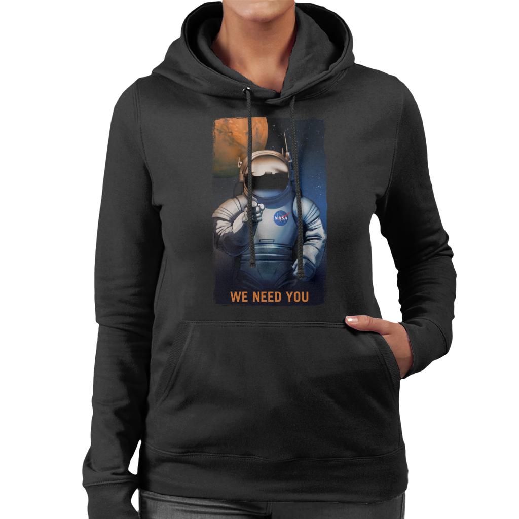 NASA We Need You Women's Hooded Sweatshirt-ALL + EVERY