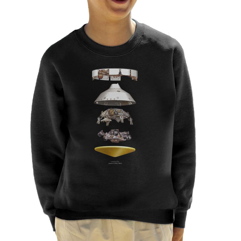 NASA Landing Site Jezero Crater Kid's Sweatshirt-ALL + EVERY