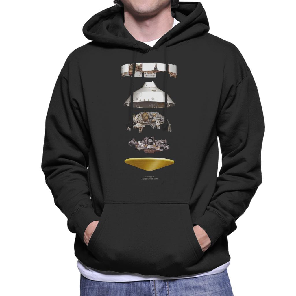 NASA Landing Site Jezero Crater Men's Hooded Sweatshirt-ALL + EVERY