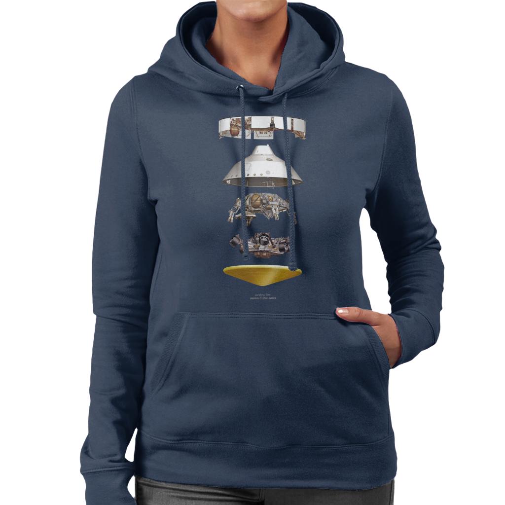 NASA Landing Site Jezero Crater Women's Hooded Sweatshirt-ALL + EVERY