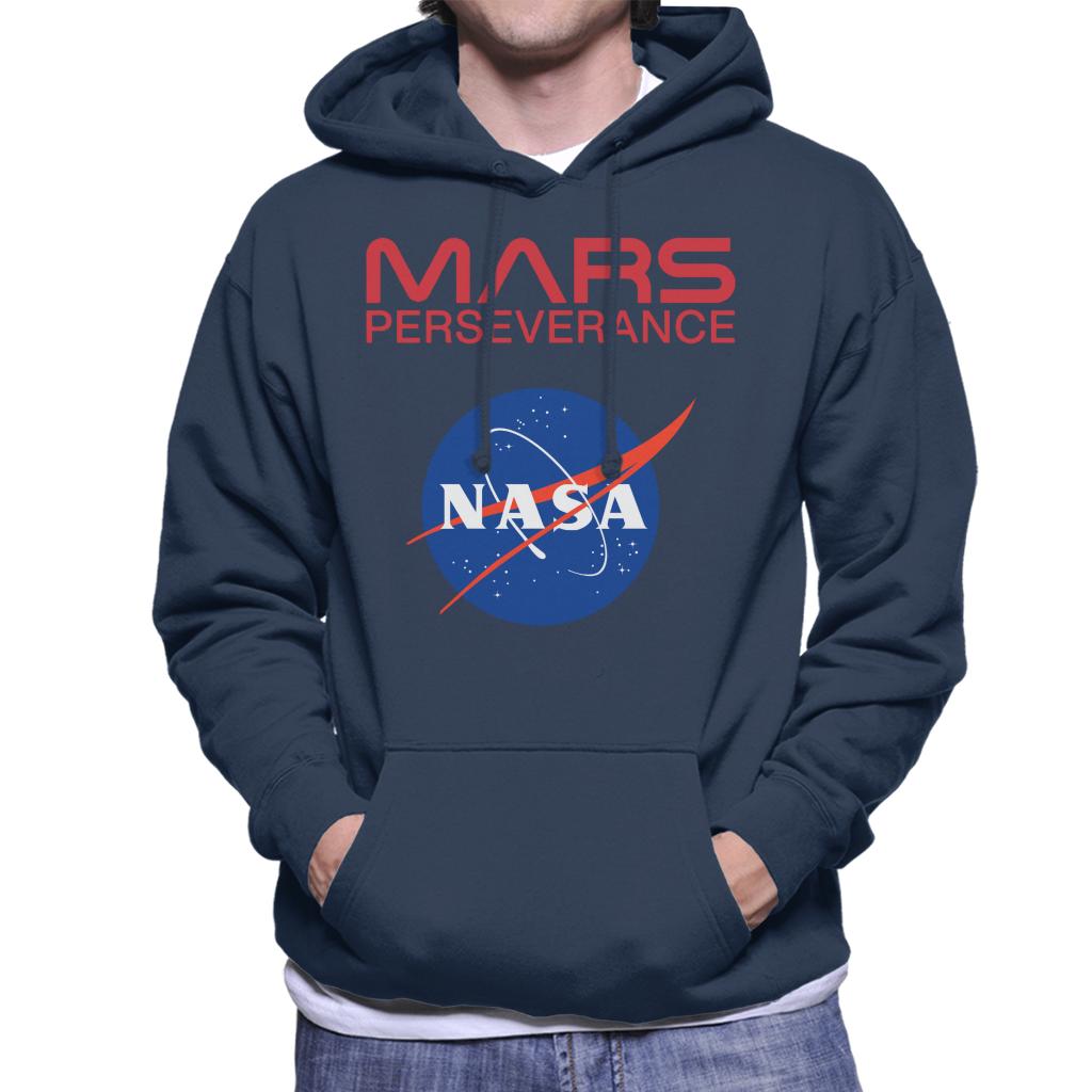 NASA Logo Mars Perseverance Men's Hooded Sweatshirt-ALL + EVERY