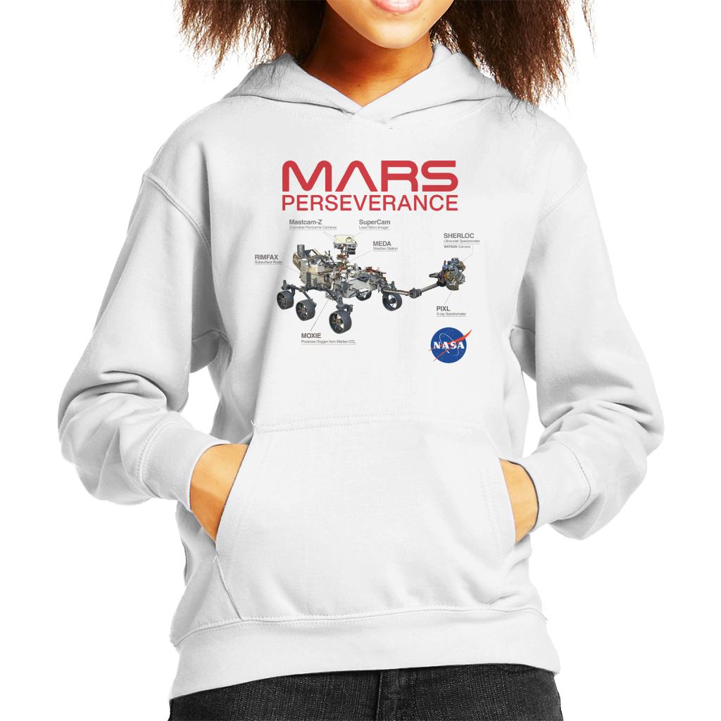 NASA Mars Perseverance Labelled Kid's Hooded Sweatshirt-ALL + EVERY