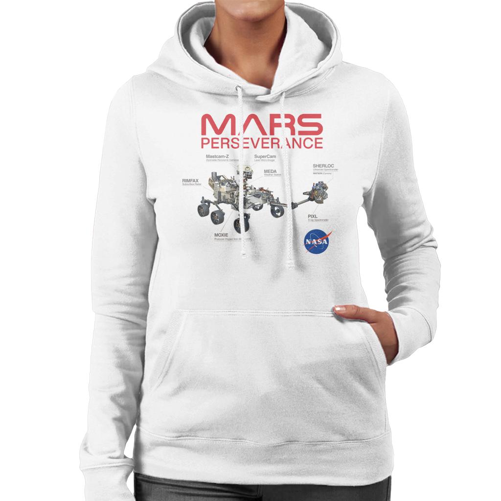 NASA Mars Perseverance Labelled Women's Hooded Sweatshirt-ALL + EVERY