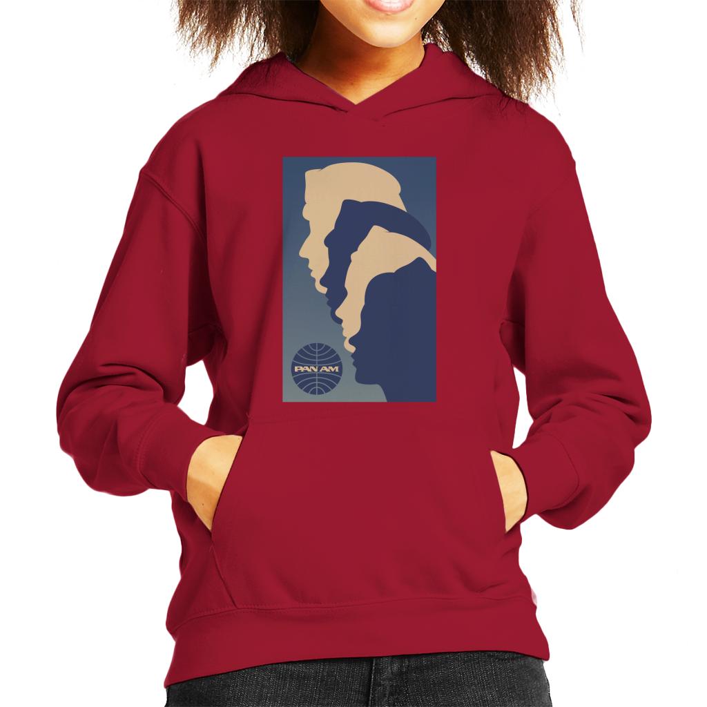 Pan Am Crew Silhouette Kid's Hooded Sweatshirt-ALL + EVERY